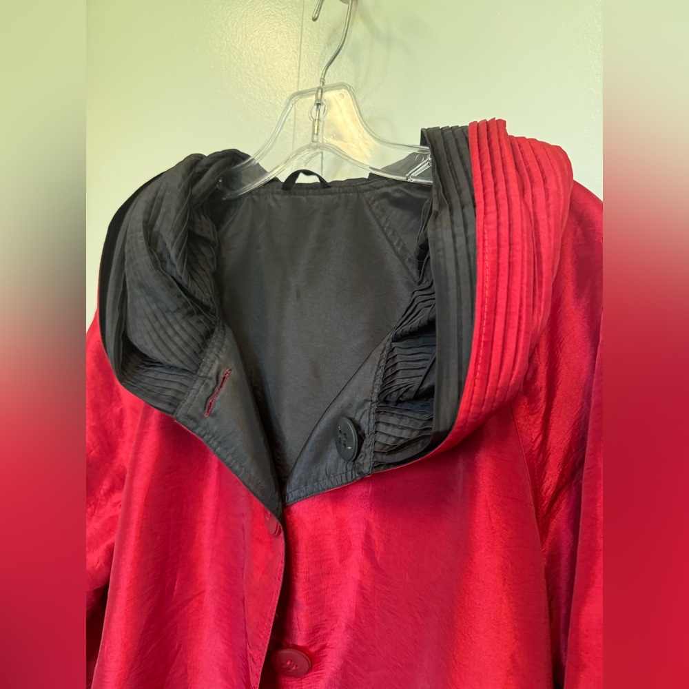 Gorgeous vintage swing coat - Cruella costume, red riding hood - reversible